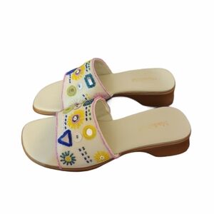 Madeline Carli Jo Beaded Summer Sandal Slides Size 8